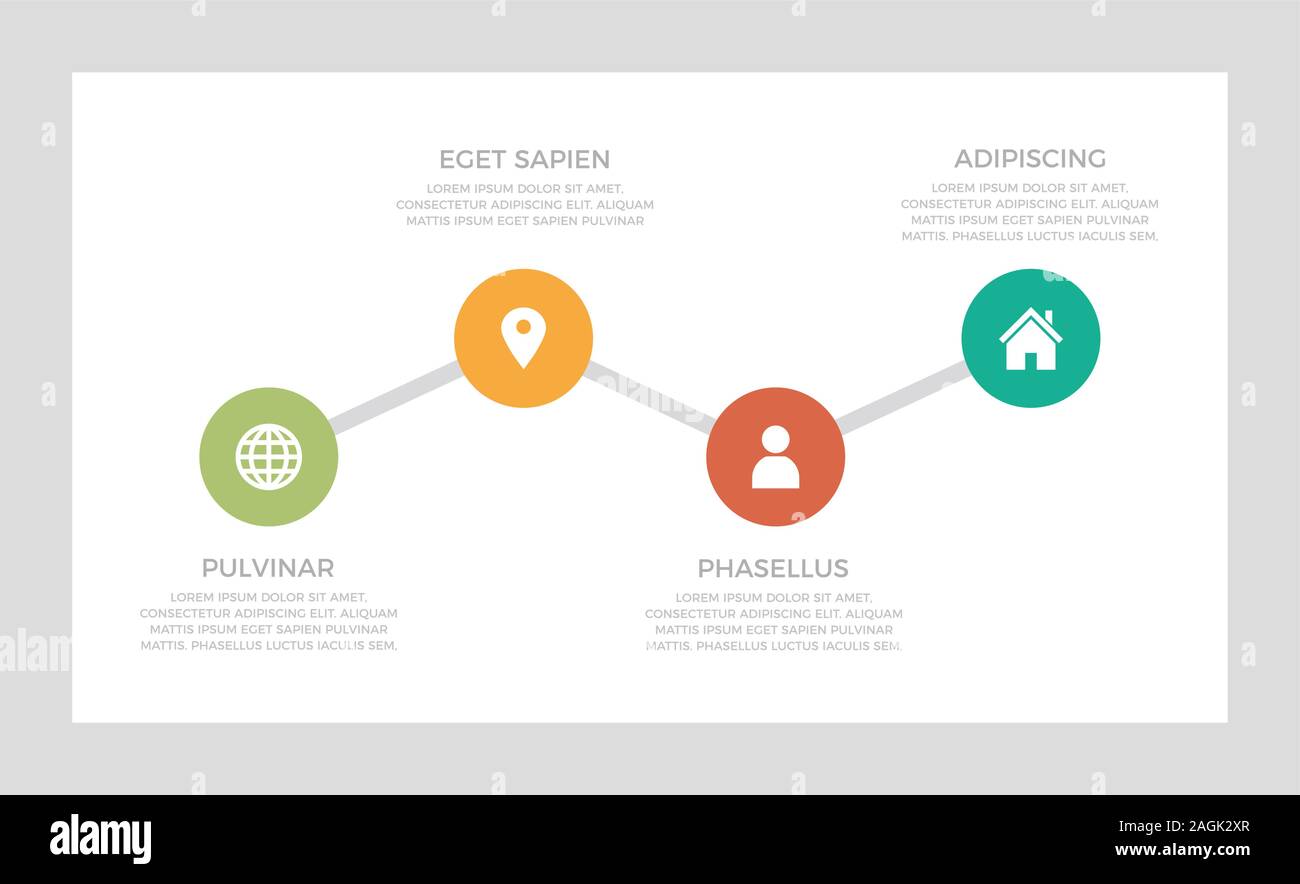 Set of turquoise and orange, red, green elements for infographic ...