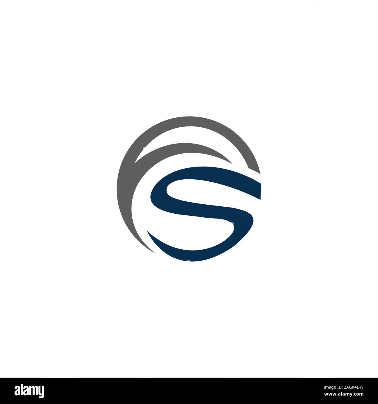 initial letter fs or sf logo vector design Stock Vector