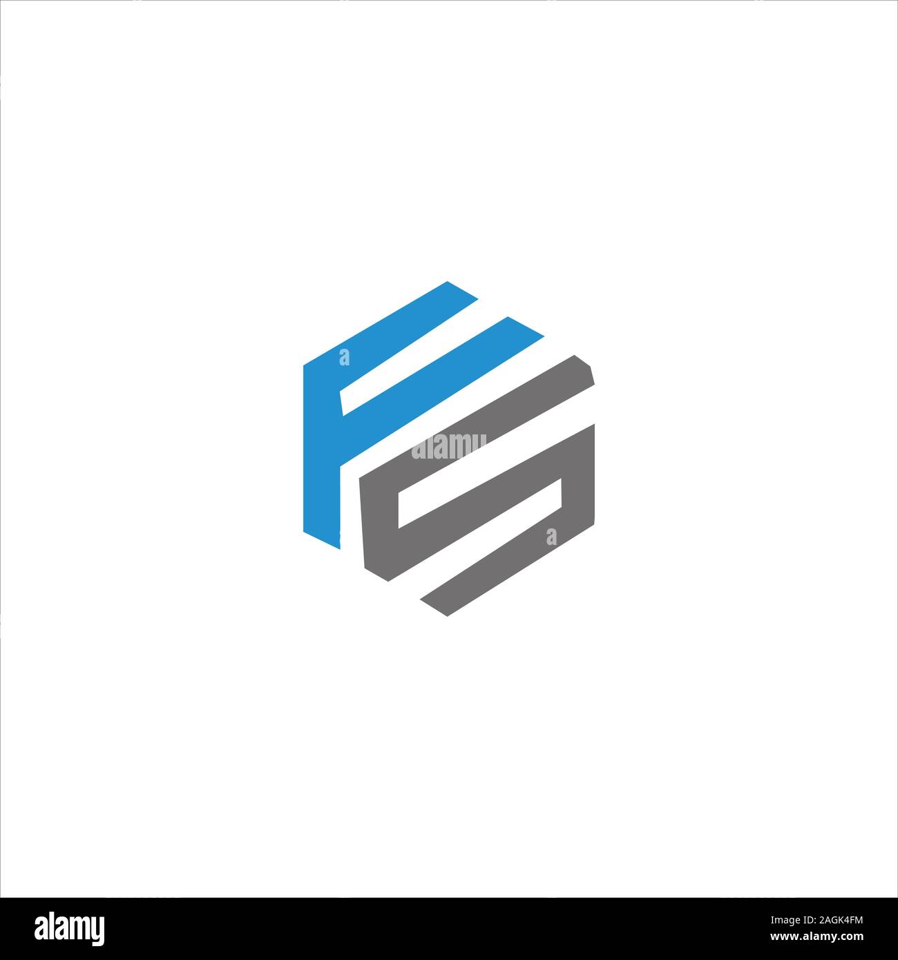 initial letter fs or sf logo vector design Stock Vector