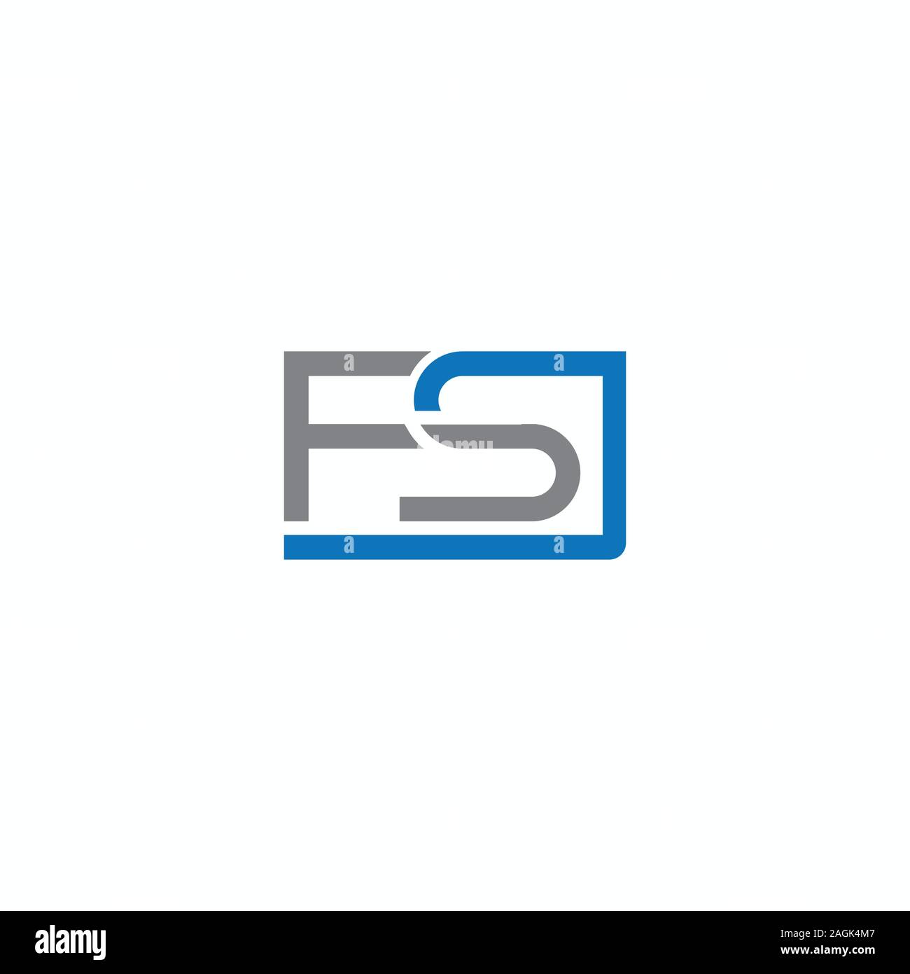 initial letter fs or sf logo vector design Stock Vector
