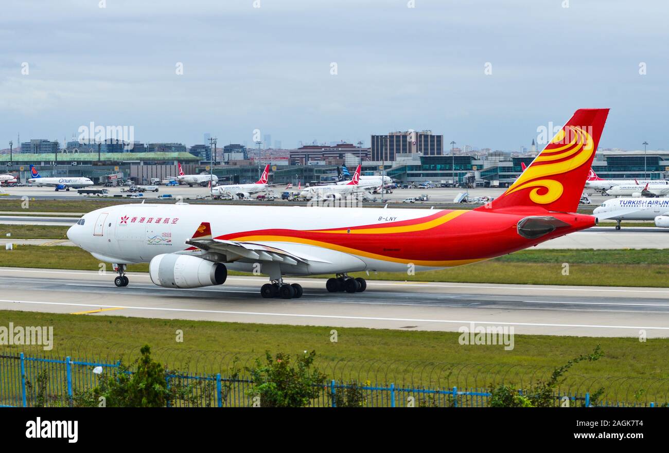 Istanbul, Turkey Sep 30, 2018. BLNY Hong Kong Air Cargo Airbus A330