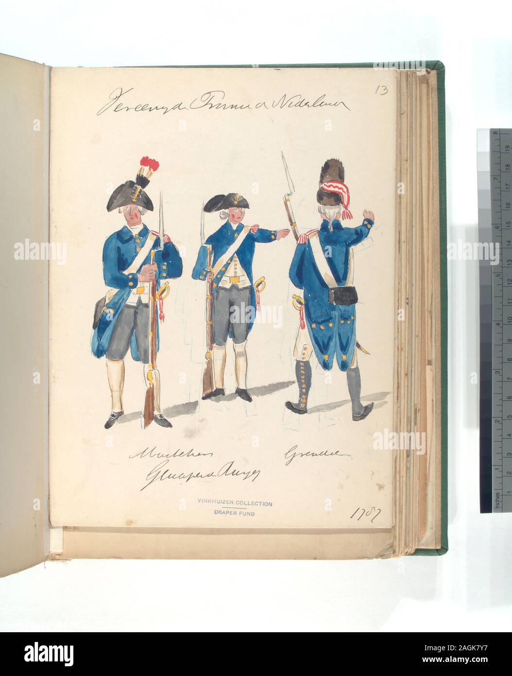 Draper Fund; Musketiers, Grenadiers. [...]  Burgerij]. 1787 Stock Photo
