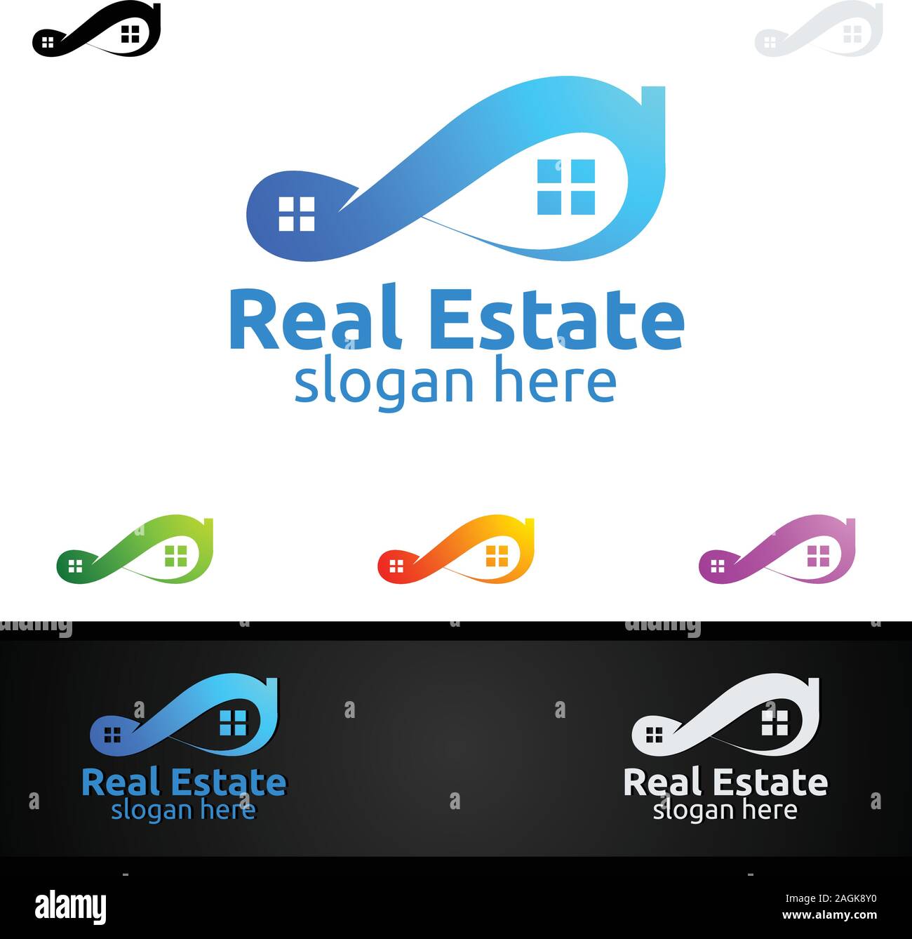 Real Estate Infinity Logo Design Stock Vector Image & Art Alamy