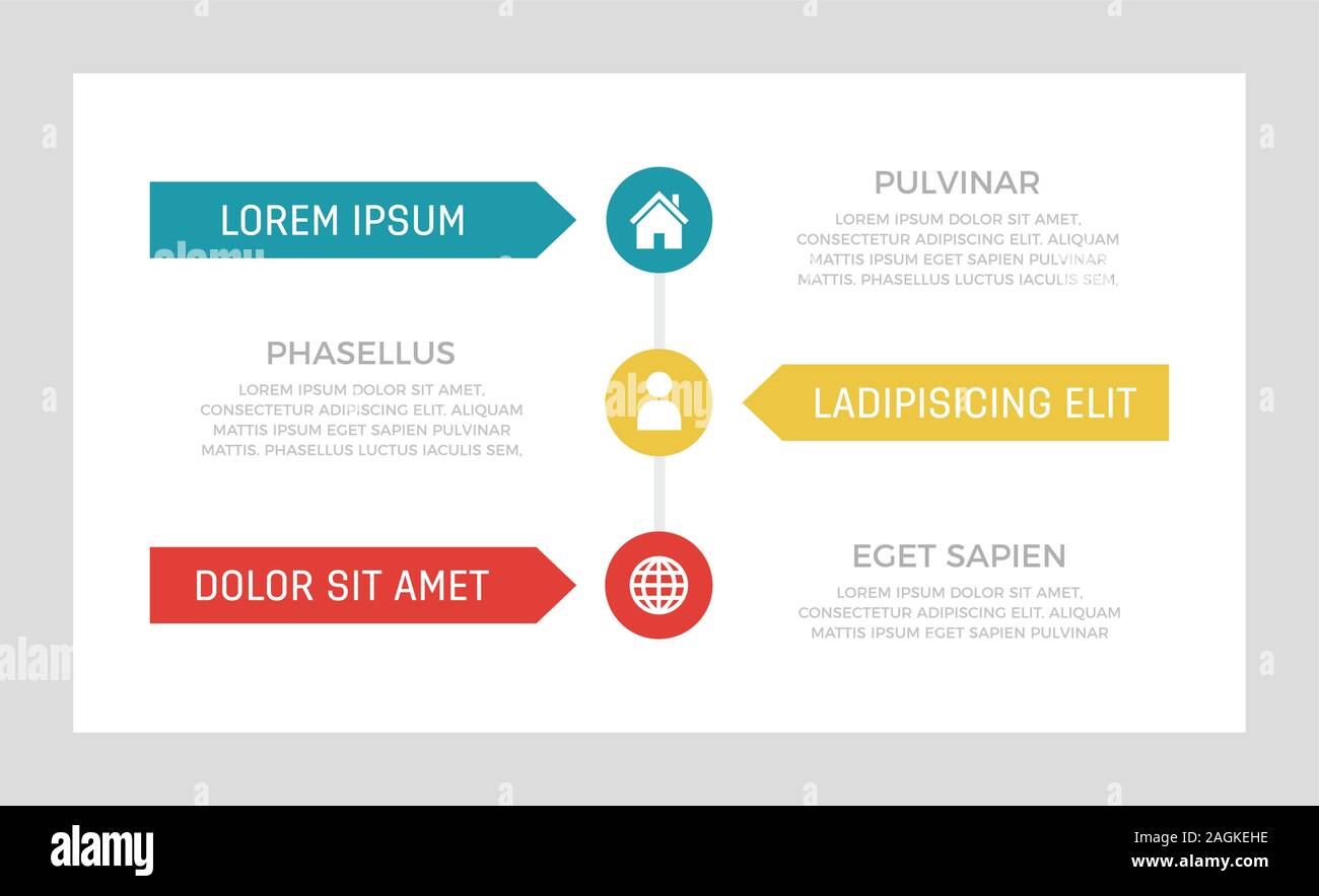 Set of turquoise and red, yellow elements for info graphic presentation