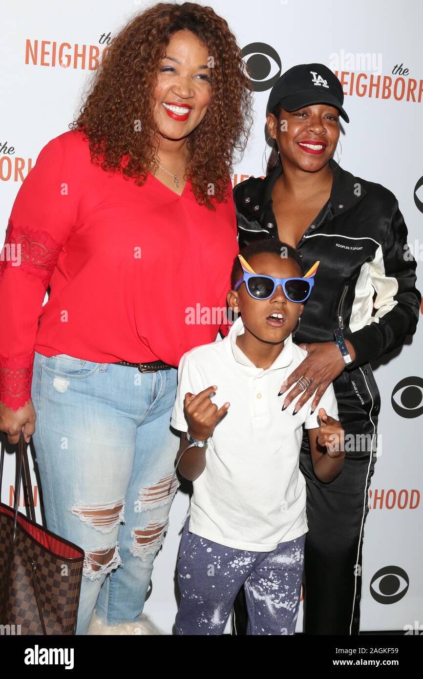 'The Neighbohood' Celebrates the 'Welcome to Bowling' Episode at Pinz Bowling Alley on November 18, 2019 in Studio City, CA Featuring: Kym Whitley, Joshua Whitley, Tichina Arnold Where: Studio City, California, United States When: 19 Nov 2019 Credit: Nicky Nelson/WENN.com Stock Photo