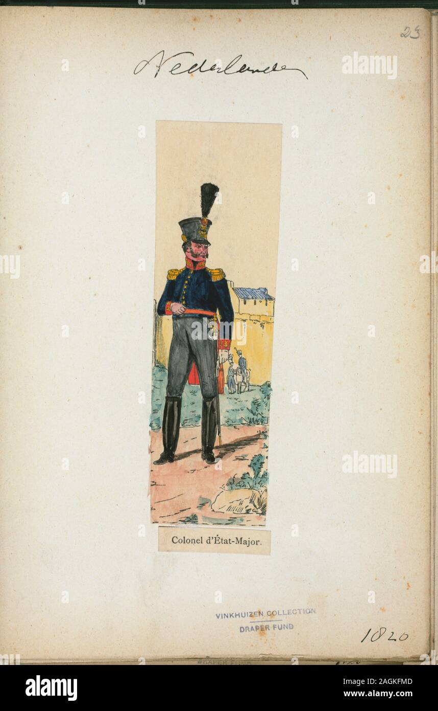 Netherlands dutch holland soldier, 1820.; Netherlands dutch holland ...