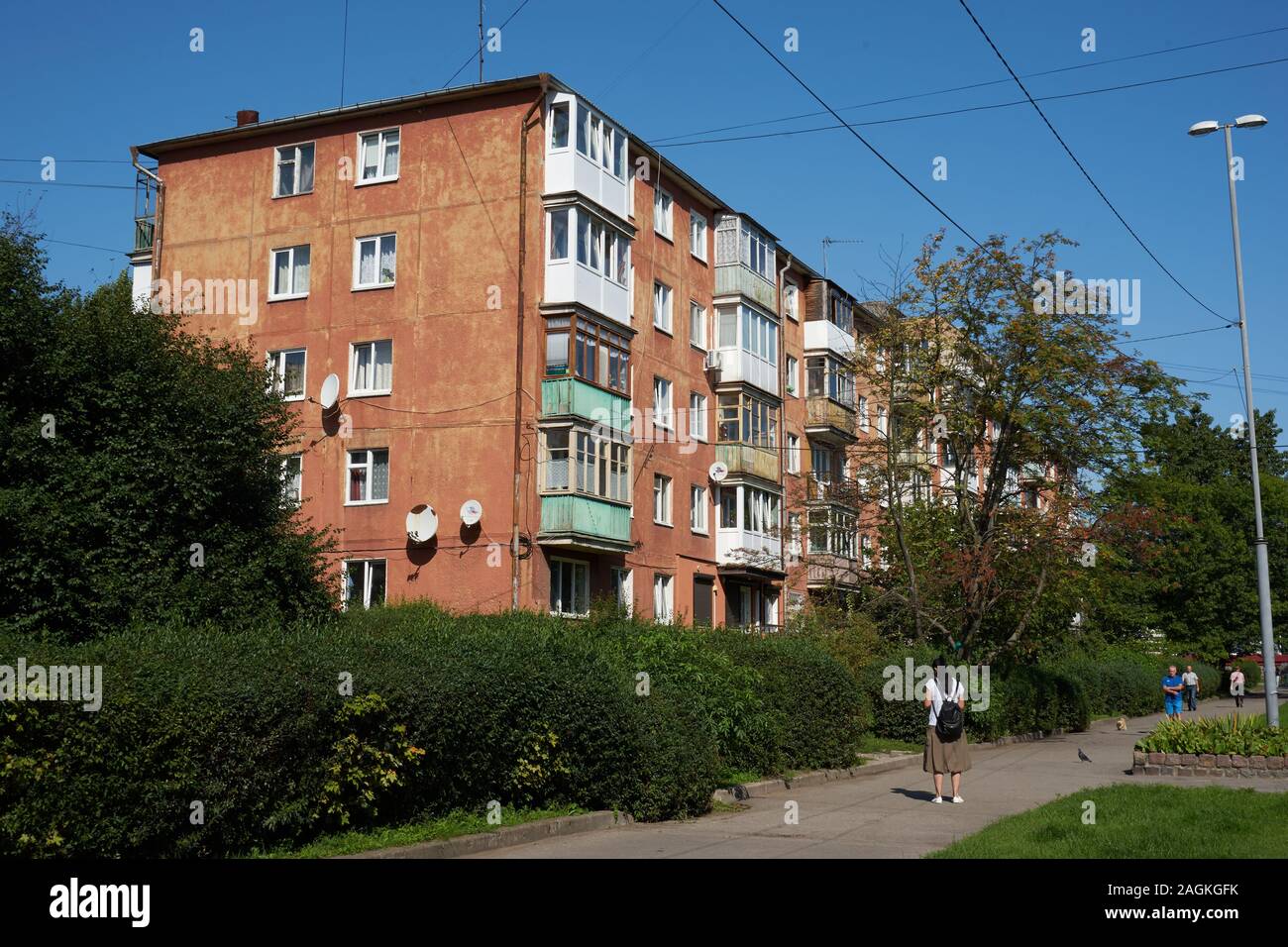 Wohnhäuser, Kaliningrad, ehemaliges Königsberg, Oblast Kaliningrad, Russland Stock Photo