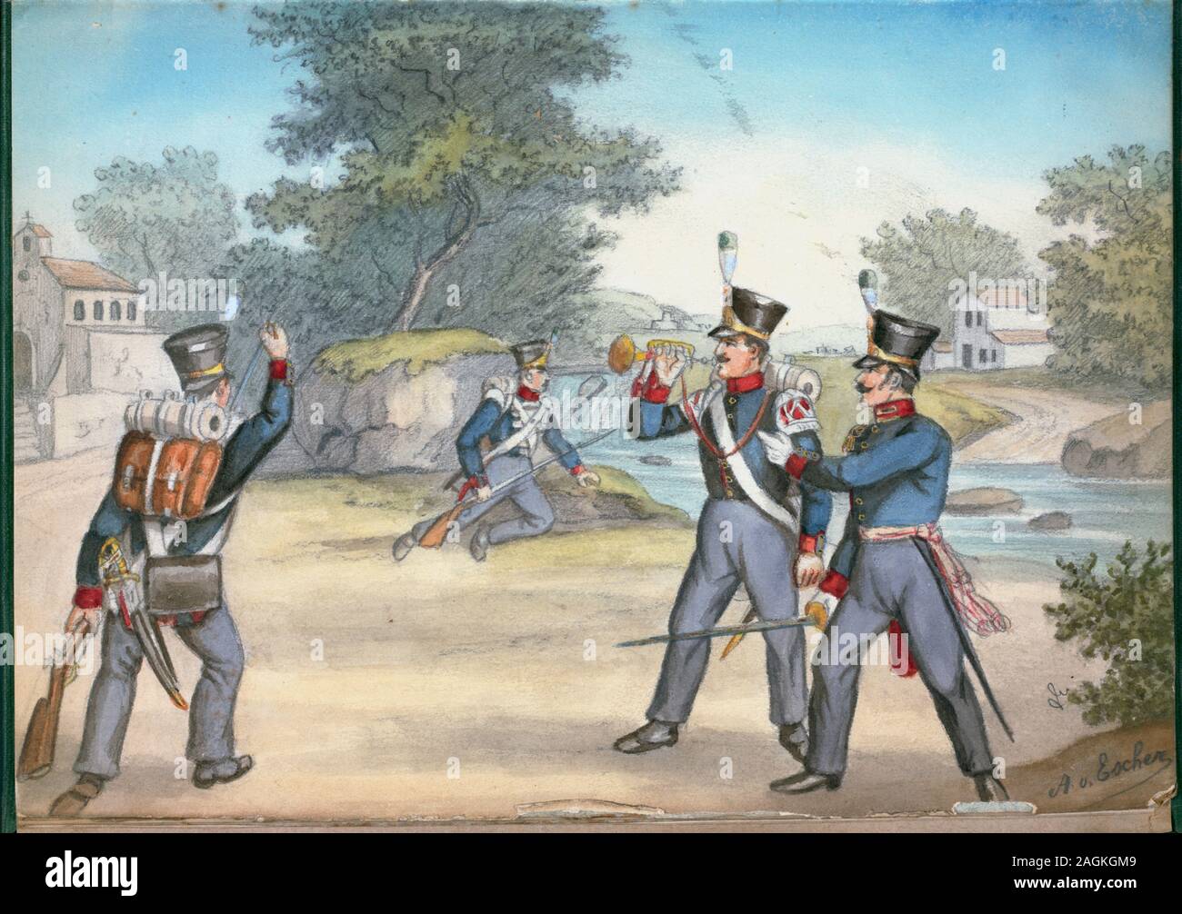 Netherlands dutch holland soldier, 1821 [part 2].; Netherlands dutch ...