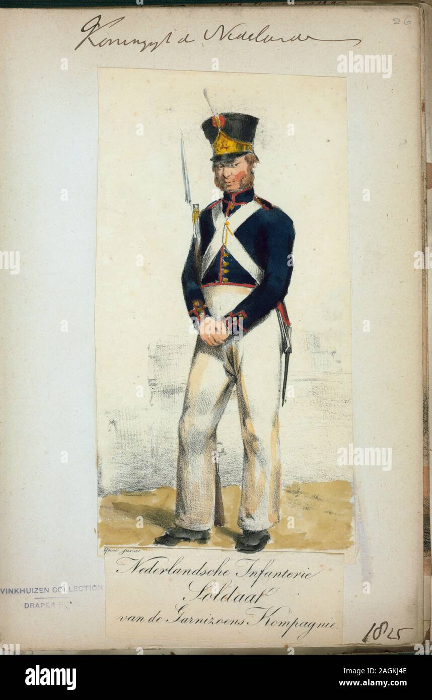 Netherlands dutch holland soldier, 1824-25.; Netherlands dutch holland ...