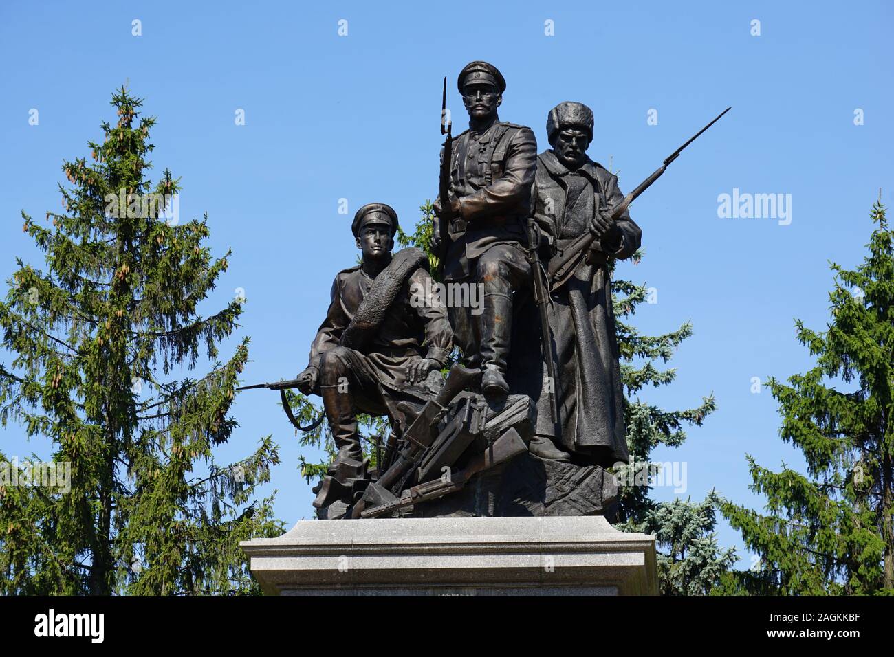 Denkmal für die russischen Soldaten im Ersten Weltkrieg, Denkmal für die Helden im Ersten Weltkrieg, von Salavat Schtscherbakov, Kaliningrad Stock Photo