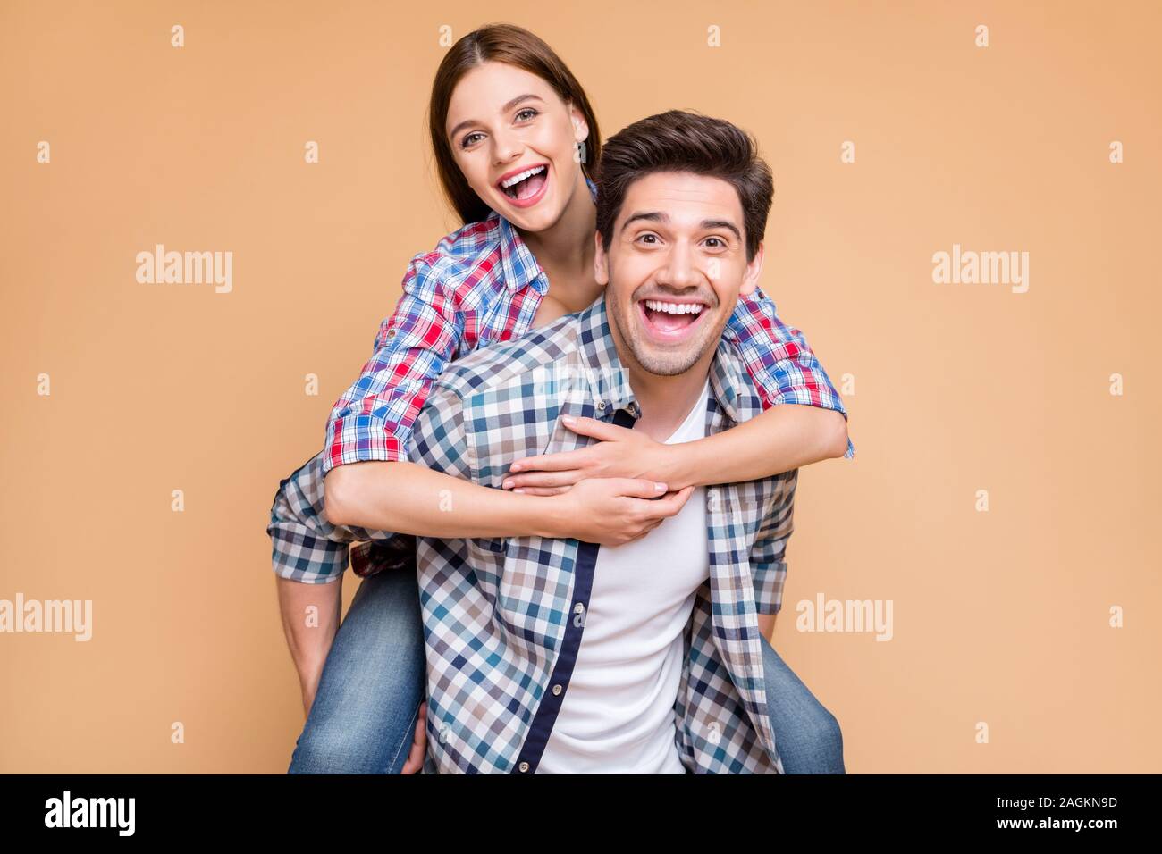 Photo of cheerful positive cute 