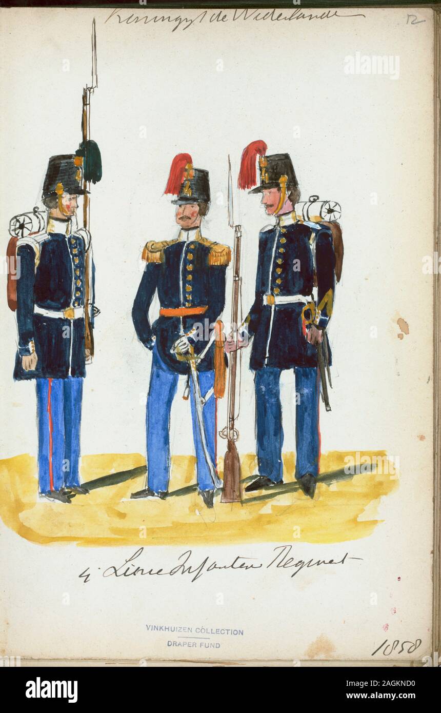 Netherlands dutch holland soldier, 1856-62.; Netherlands dutch holland ...