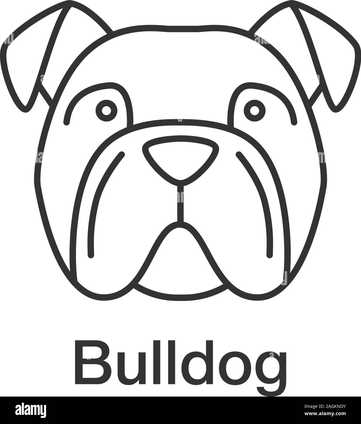 Bulldog Drawings In Black And White