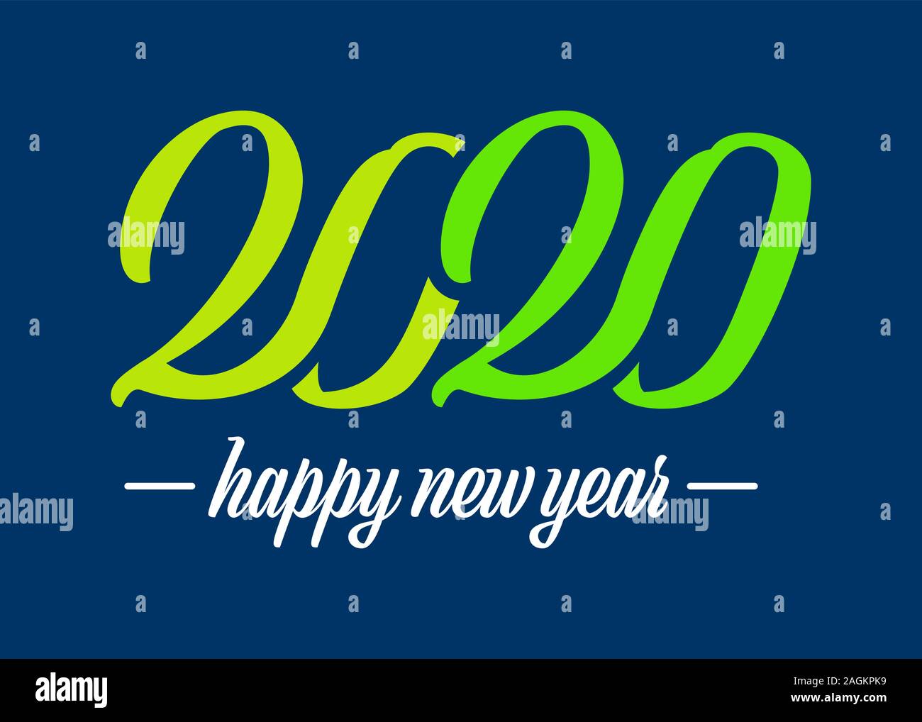 Happy New Year 2020 Stock Vector