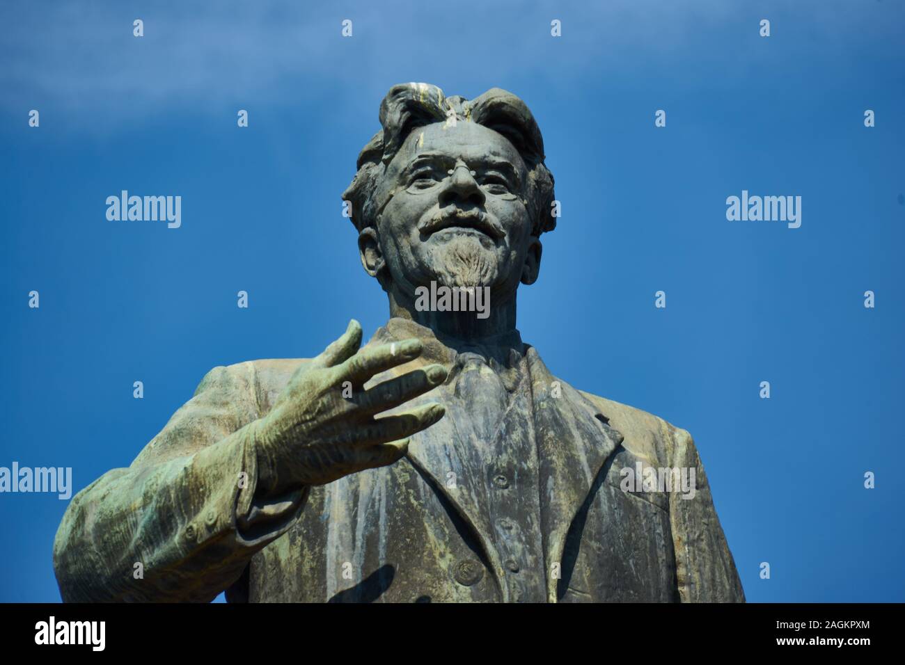 Statue von Revolutionsführer Mikhail Ivanovich Kalinin, Kalinin-Platz, ehemaliges Königsberg, Oblast Kaliningrad, Russland Stock Photo