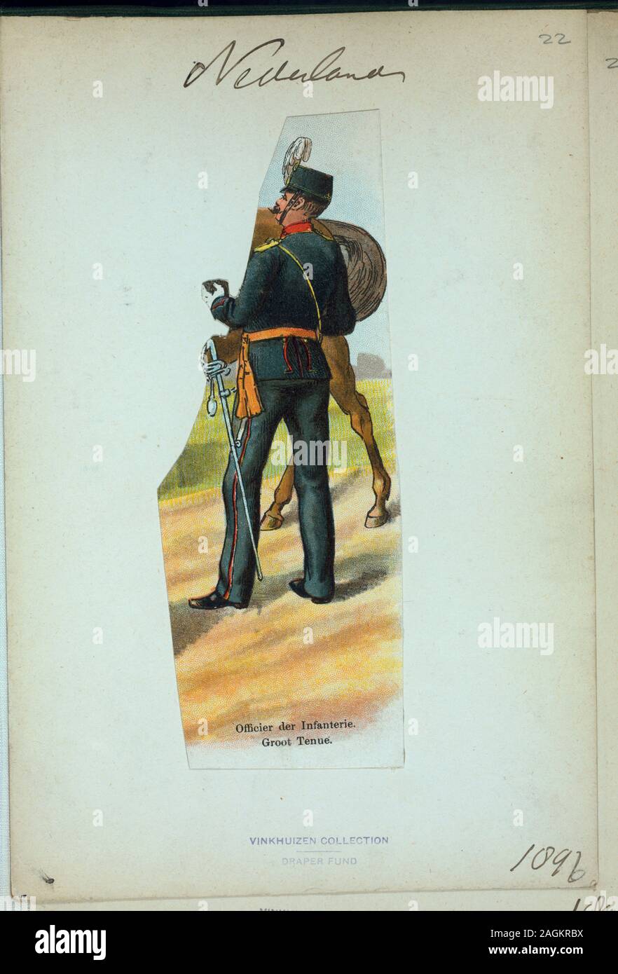 Netherlands dutch holland soldier, 1896 [part 3].; Netherlands dutch