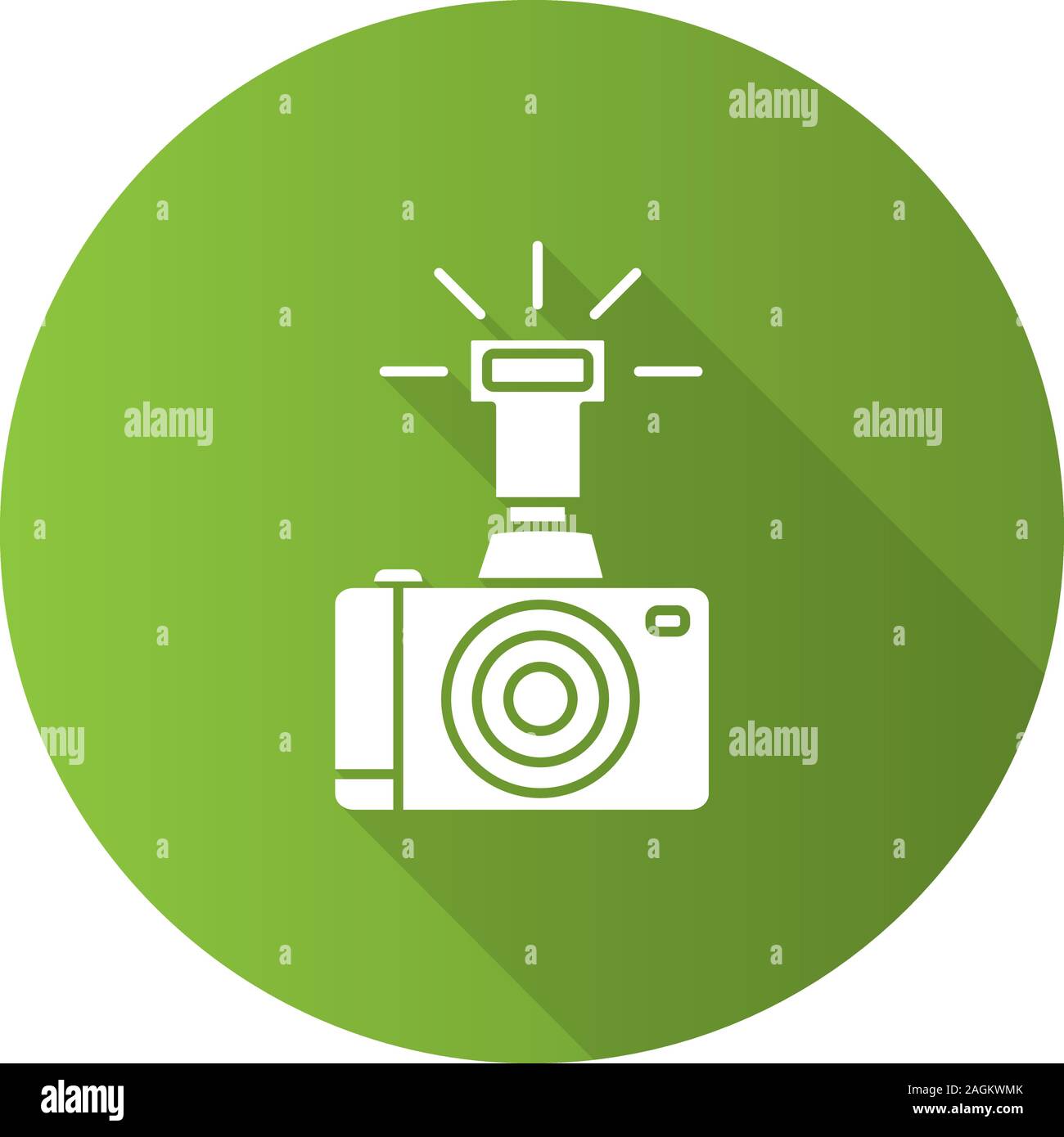 Professional photo camera flat design long shadow glyph icon. Vector ...