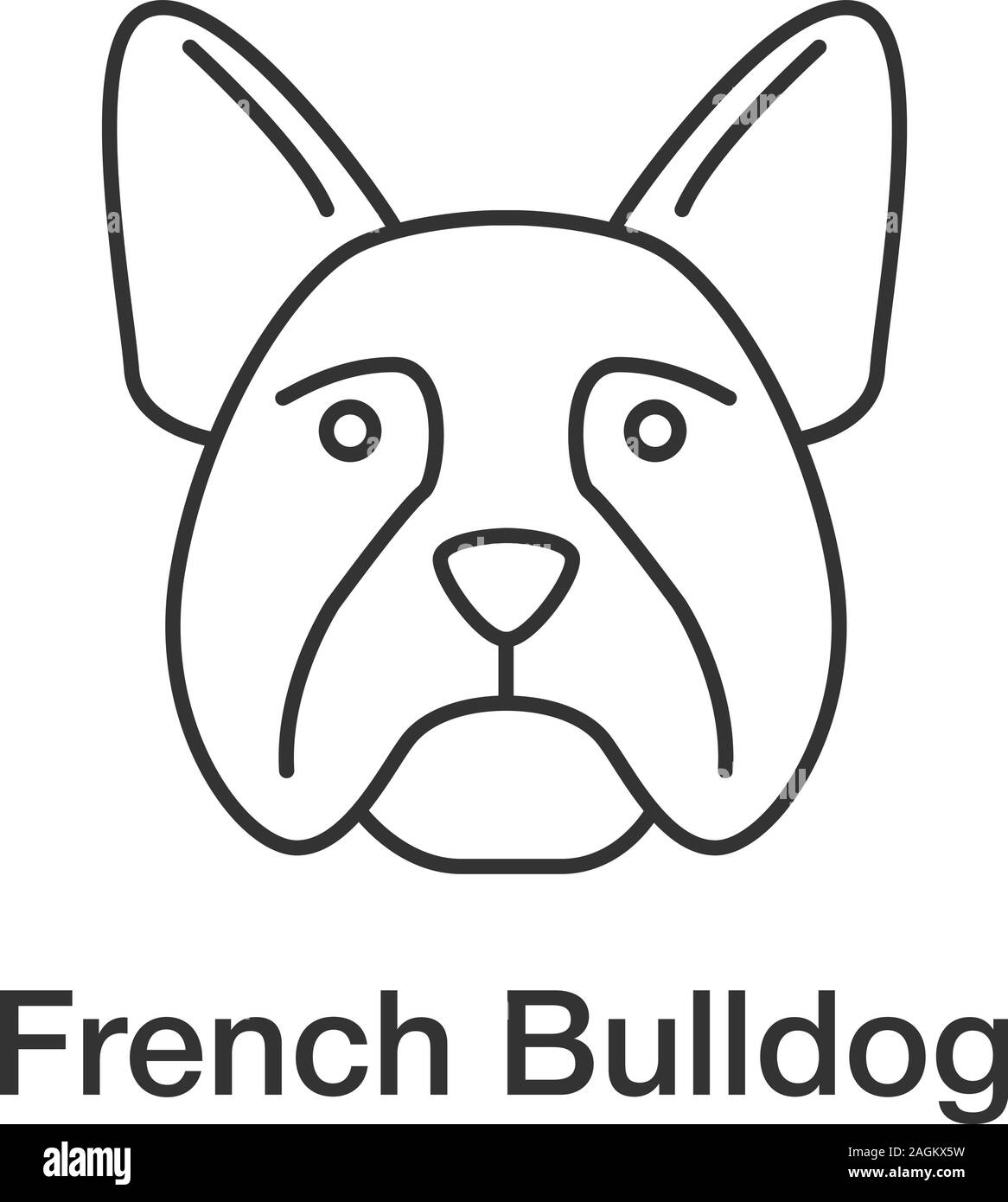 55+ Frenchie French Bulldog Face Outline