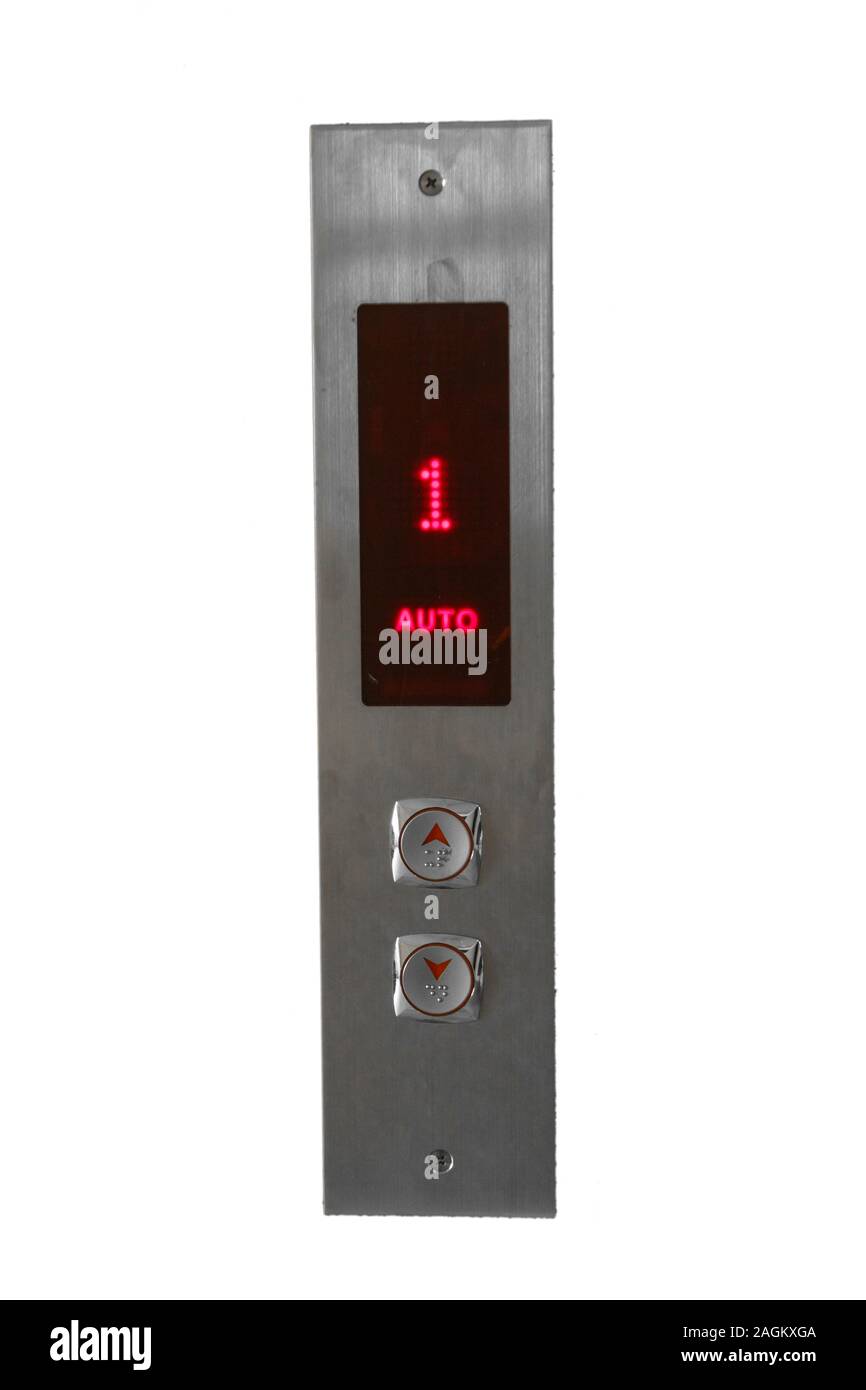 Elevator call buttons. on white isolated background Stock Photo Alamy