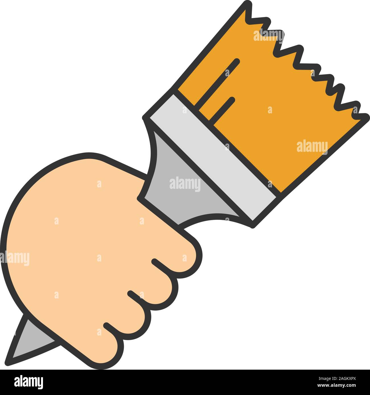 Hand Vector Illustration Brushe