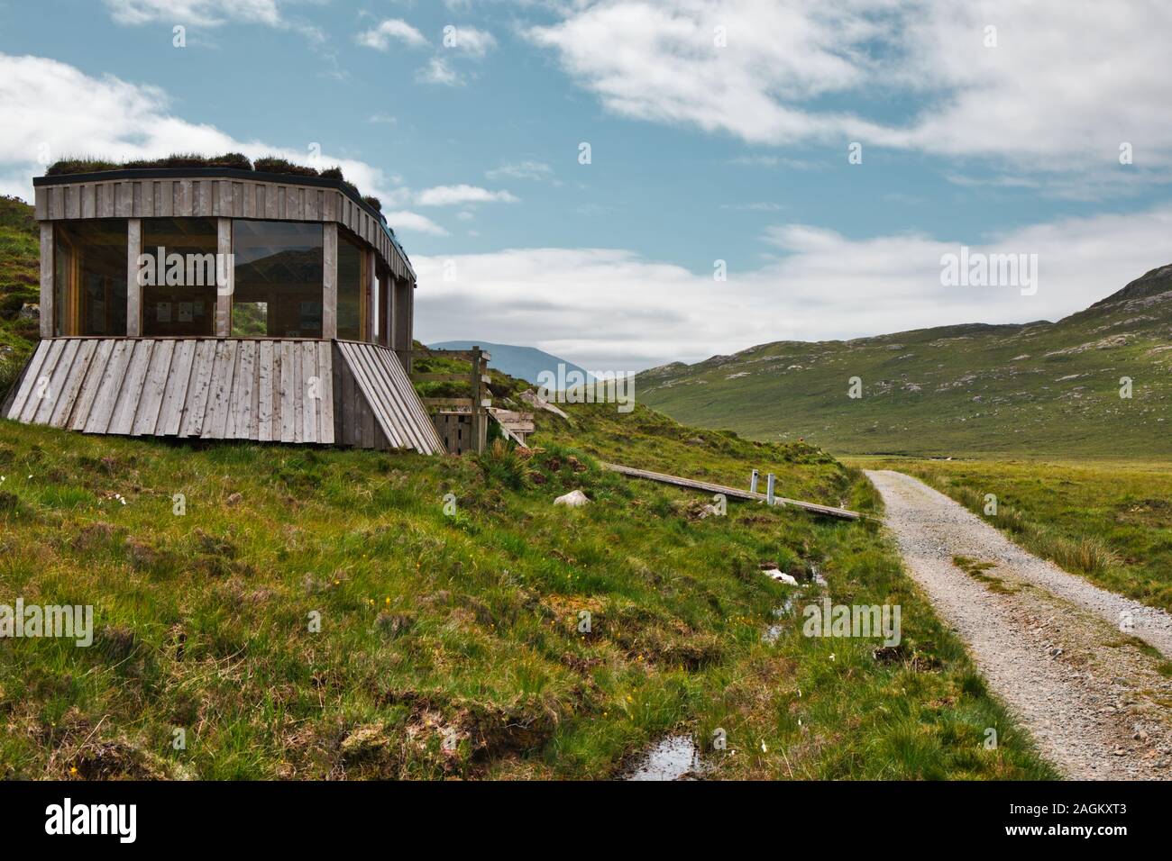 North Harris Eagle Observatory, Glean Meavaig, Isle of Harris, Outer Hebrides, Scotland Stock Photo
