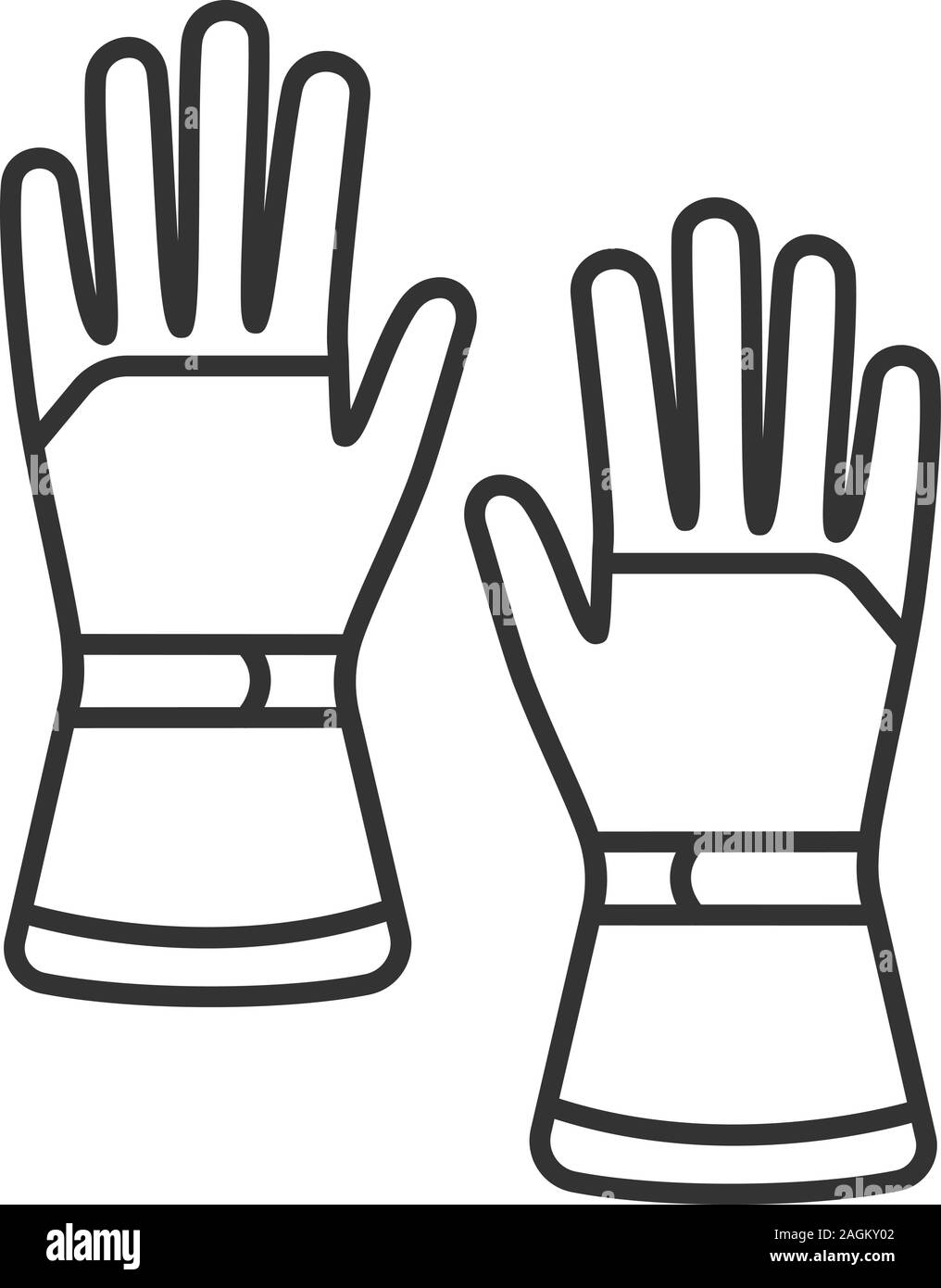 Winter ski gloves linear icon. Thin line illustration. Snowproof gloves.  Contour symbol. Vector isolated outline drawing Stock Vector Image & Art -  Alamy