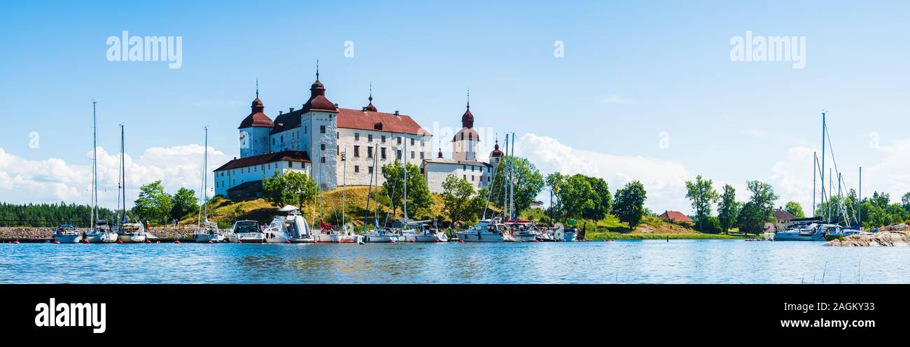 Läckö castle (Läckö slott) on Kållandsö island in lake Vänern, Västra ...