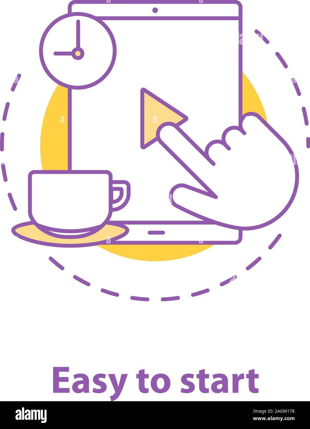 Digital software concept icon. Easy app downloading and installing idea ...