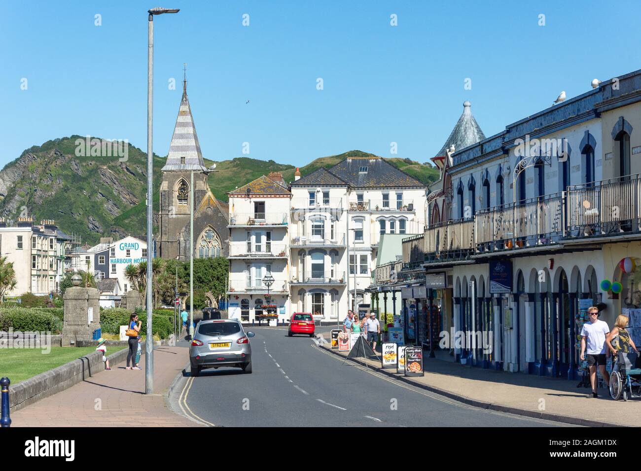 Seafront promenade, Ilfracombe, Devon, England, United Kingdom Stock Photo