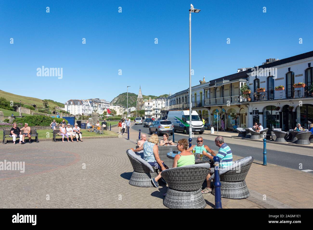Seafront promenade, Ilfracombe, Devon, England, United Kingdom Stock Photo
