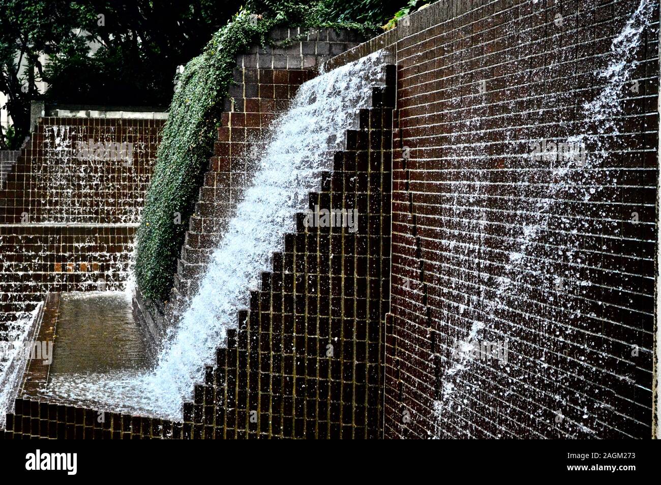 Public Fountain in Vancouver Stock Photo Alamy