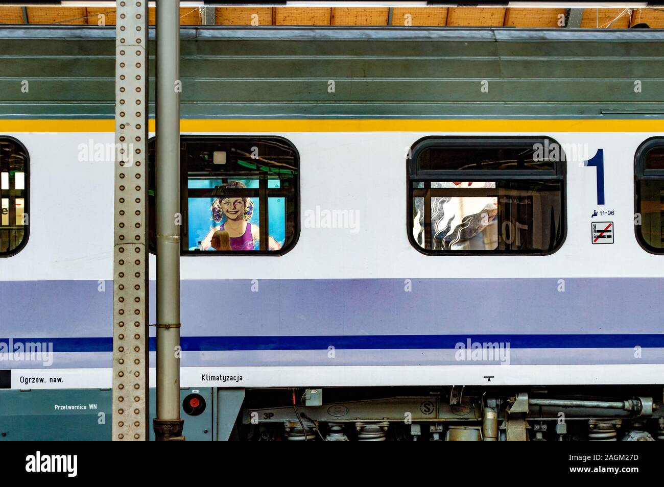 Through the Train Window Stock Photo - Alamy