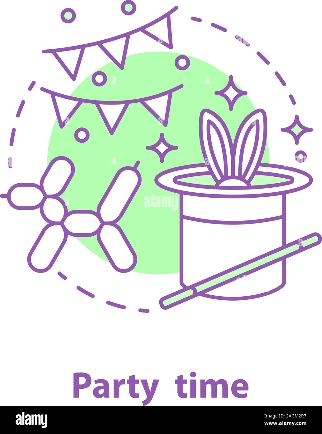 Party Time Concept Icon Birthday Party Idea Thin Line