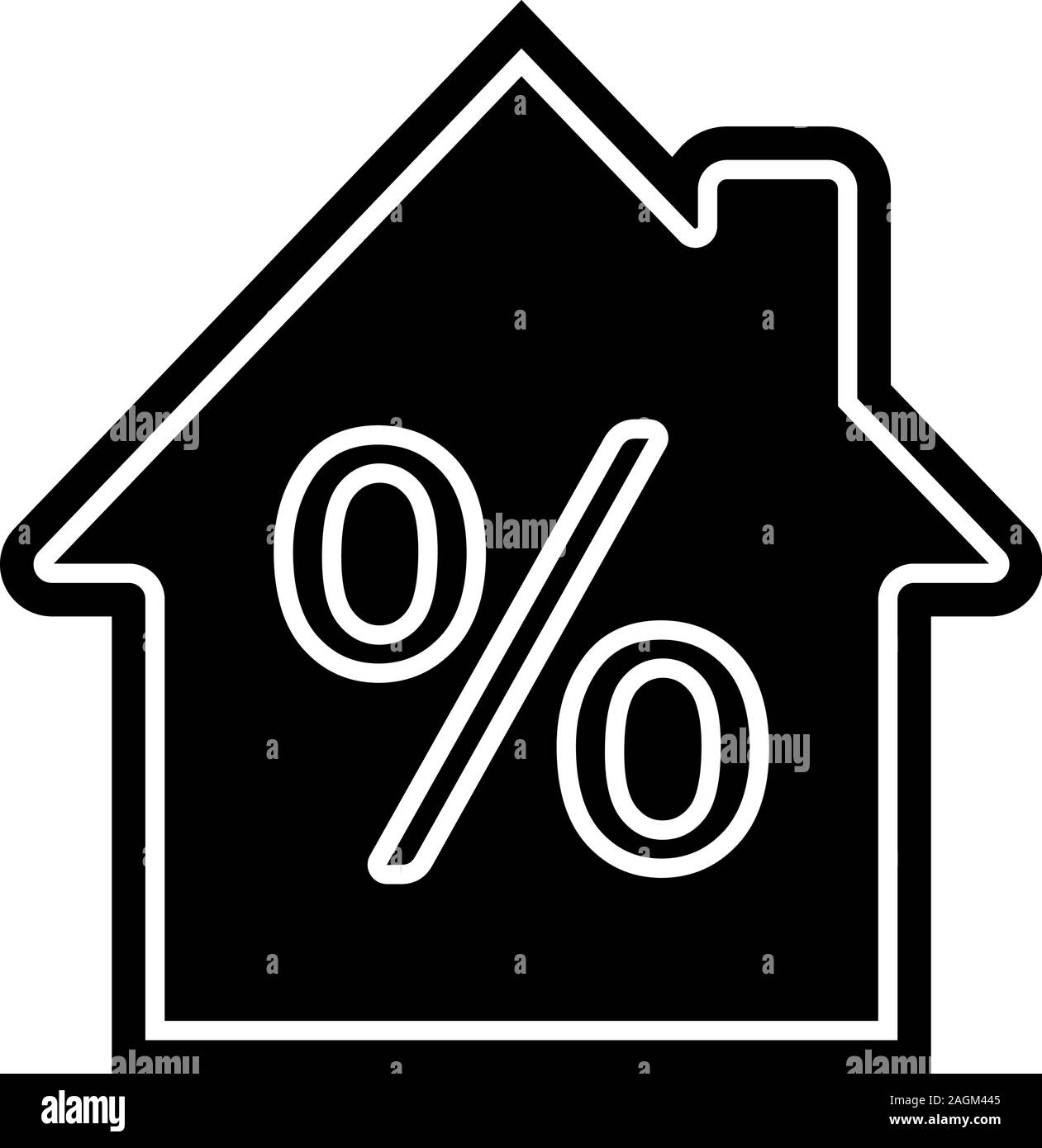Real estate house concept percent Black and White Stock Photos & Images ...
