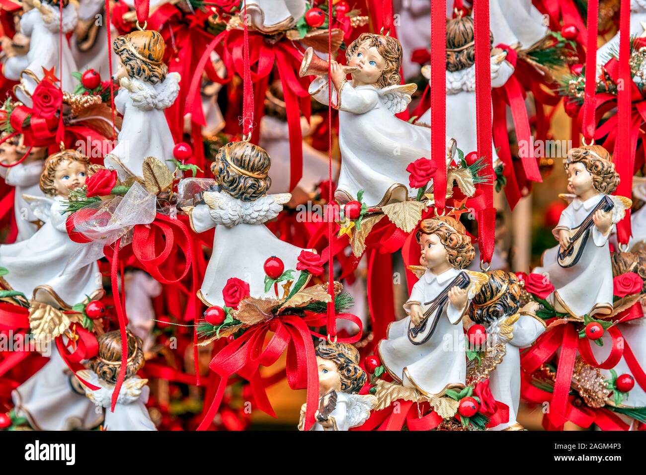 Christmas decorations, Rathaus Christmas Market, Vienna, Austria Stock
