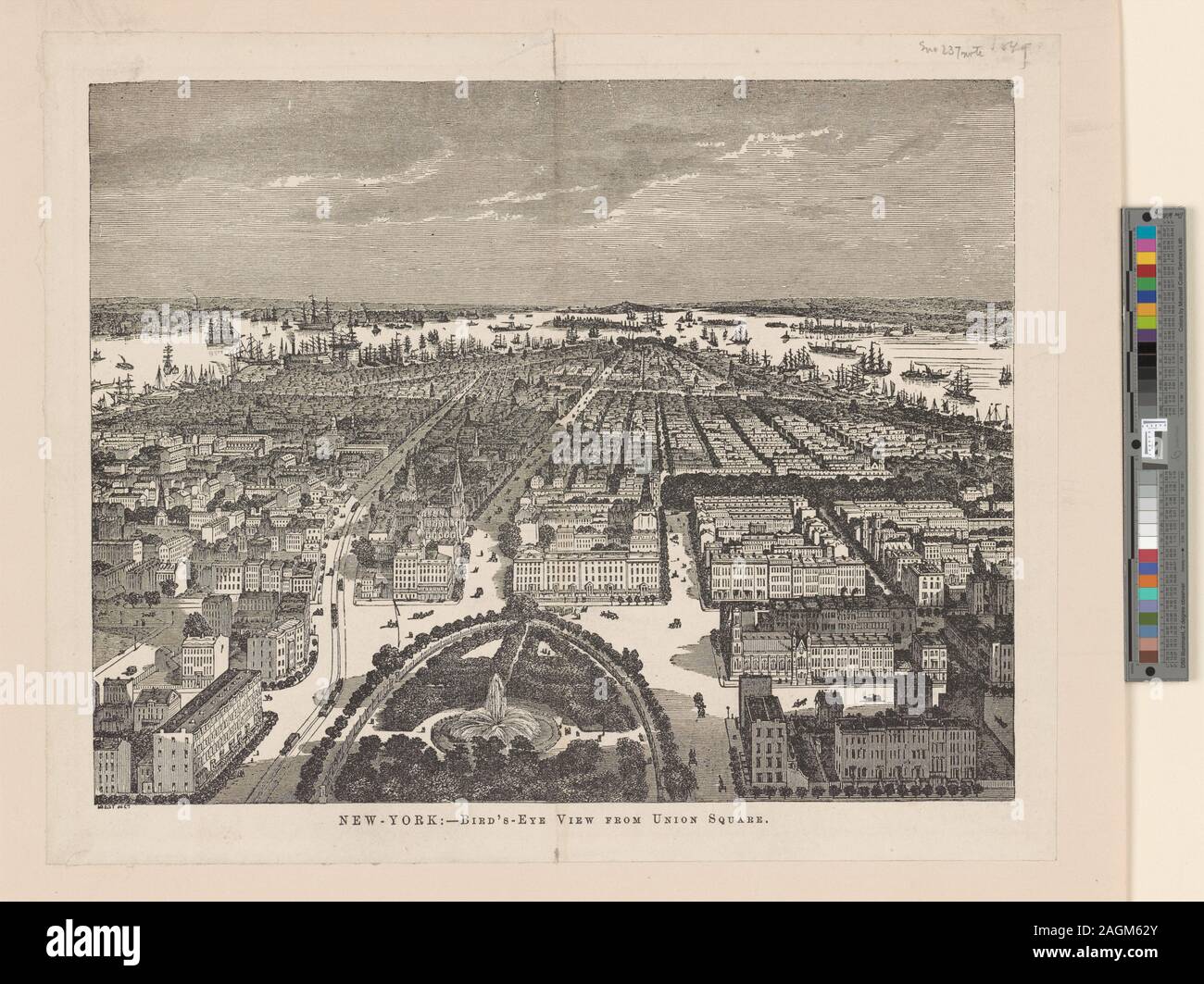 Citation Reference Eno 237 Note This Print Is A Copy On A Greatly Reduced Scale Of The Original Print New York Birds Eye View Looking South From Union Square Published By John Bachmann