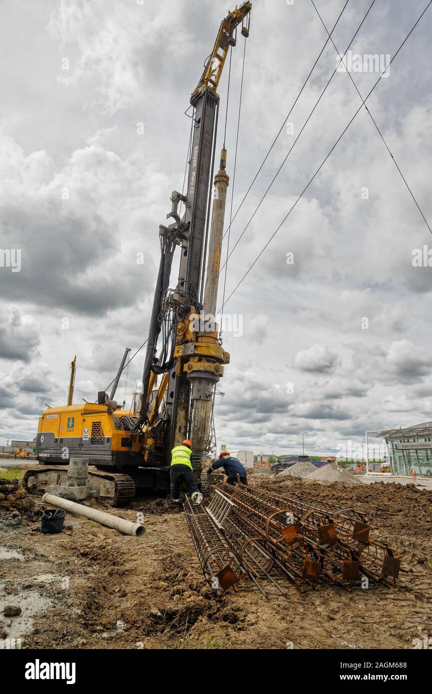 Construction equipment in action. Tyumen Stock Photo Alamy