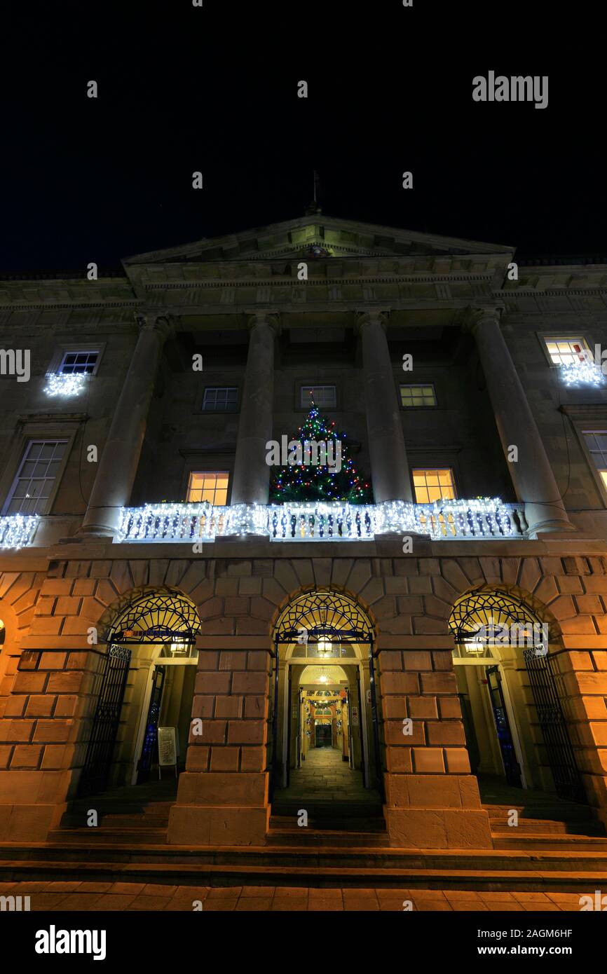 Christmas tree on the Town Hall, Market Square, Newark on Trent