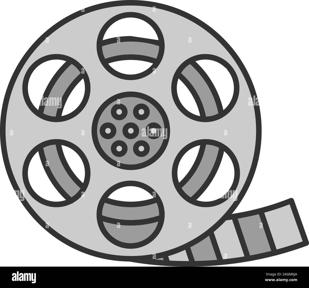 Filmstrip roll color icon. Movie reel. Isolated vector illustration Stock  Vector Image & Art - Alamy