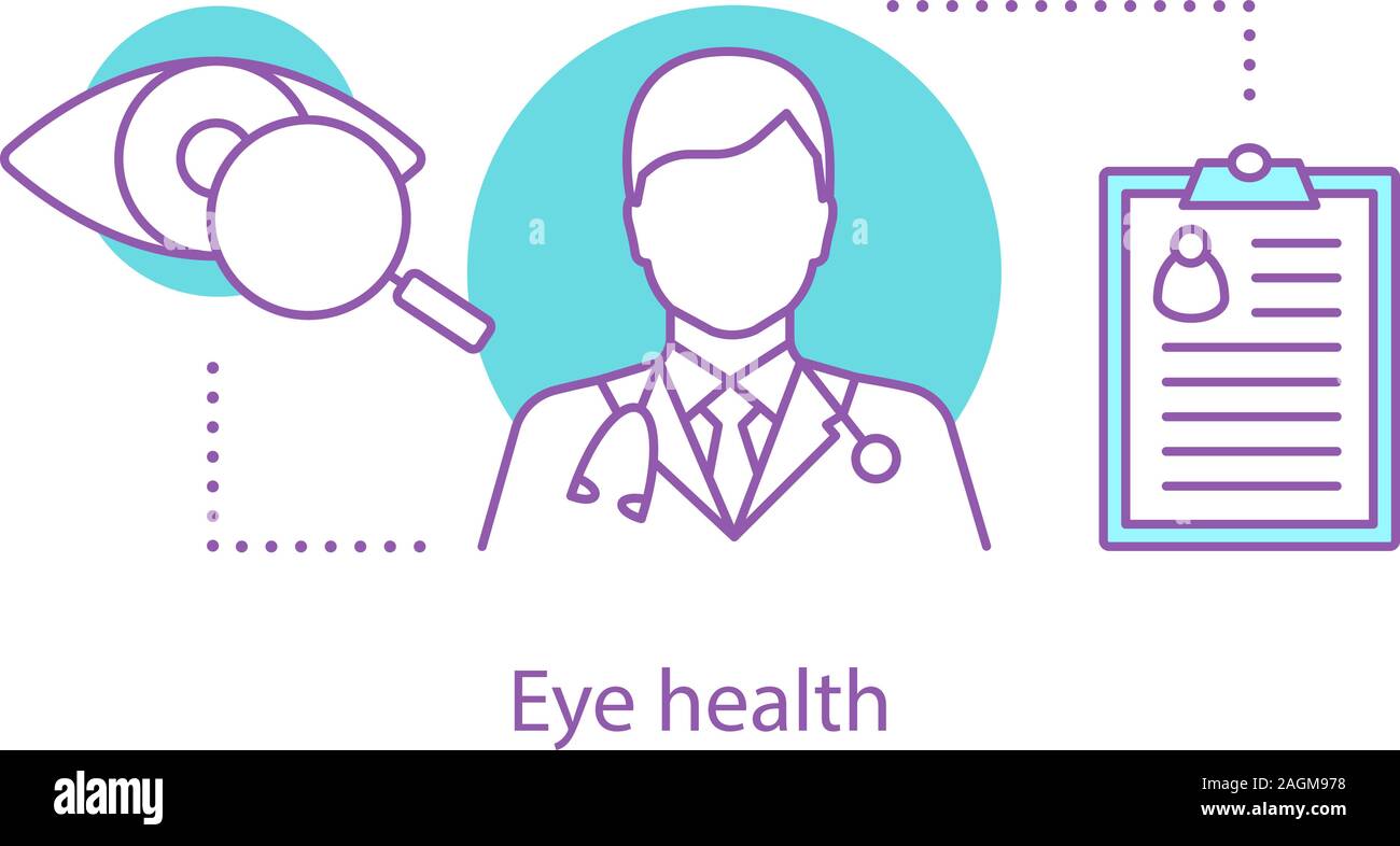 Ophthalmologist concept icon. Eye health. Ophthalmology idea thin line ...
