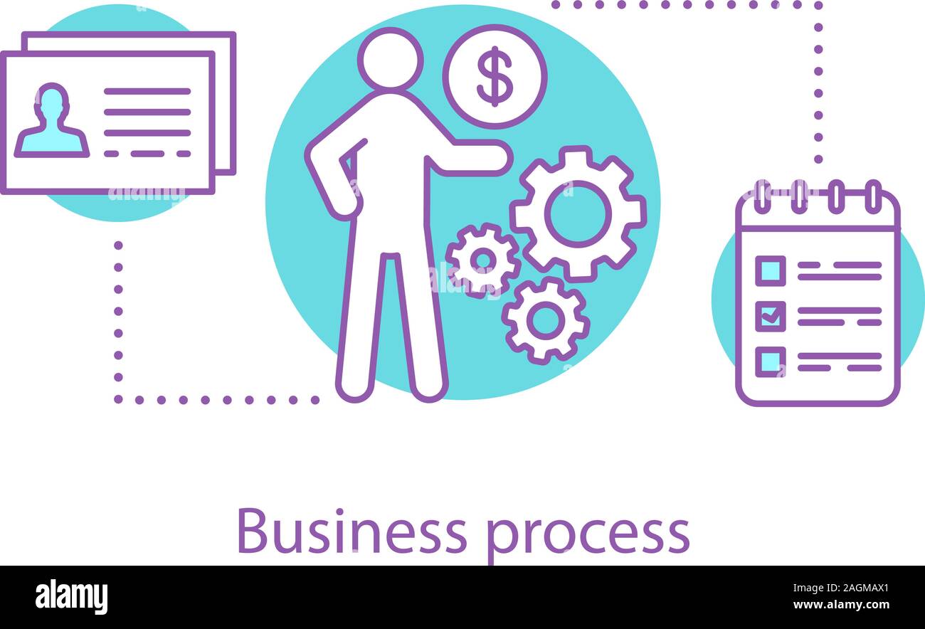 Business idea development concept icon. Commercial strategy idea thin ...