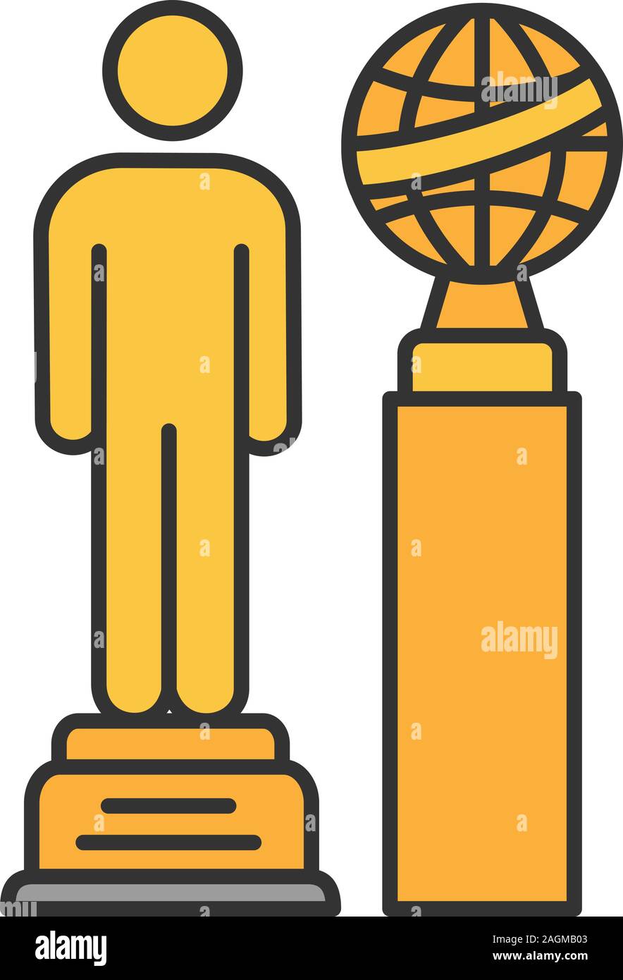 Movie awards color icon. Isolated vector illustration Stock Vector