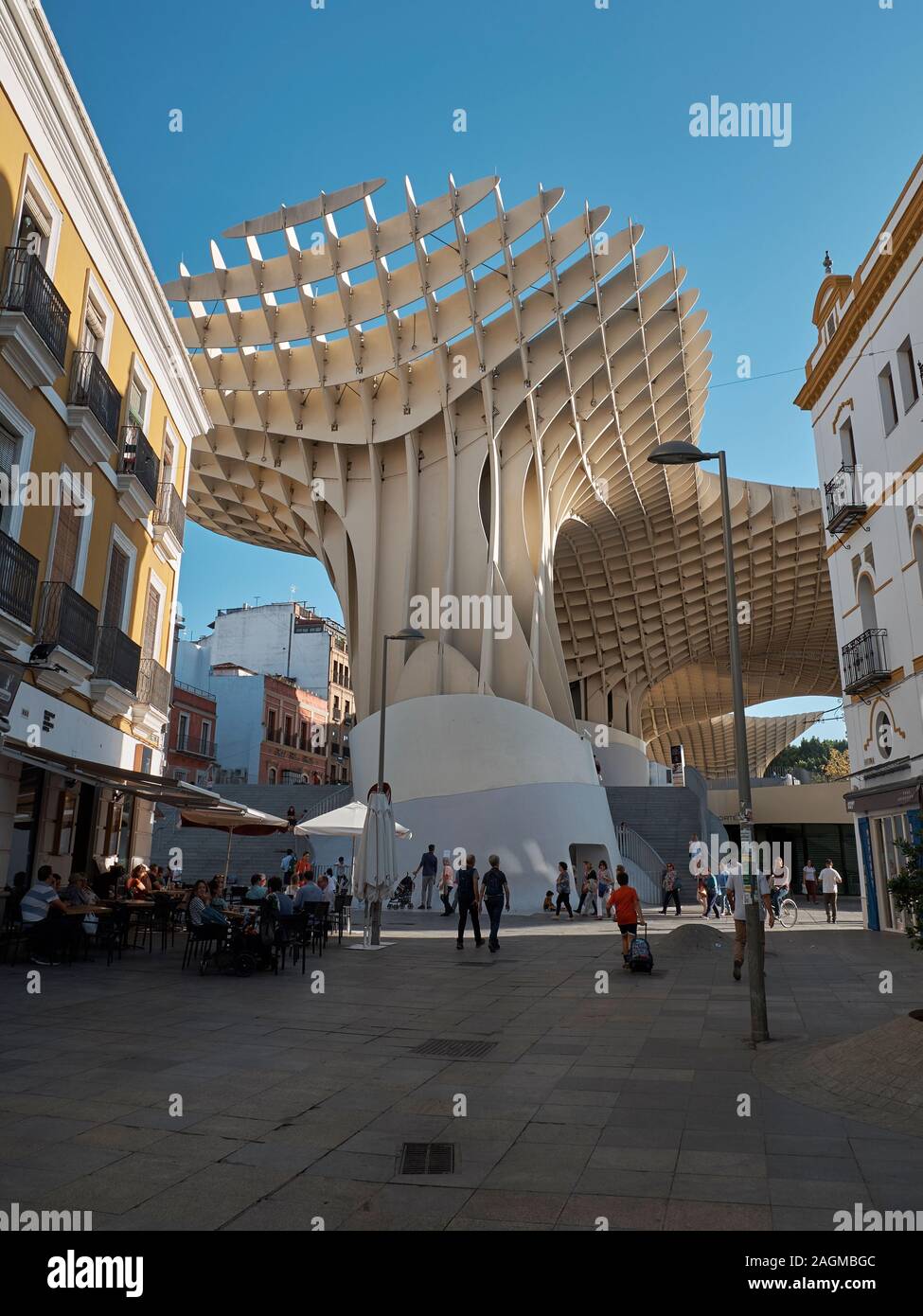 Metropol Parasol (Las Setas), world´s largest wooden structure. Seville, Andalusia, Spain. Stock Photo