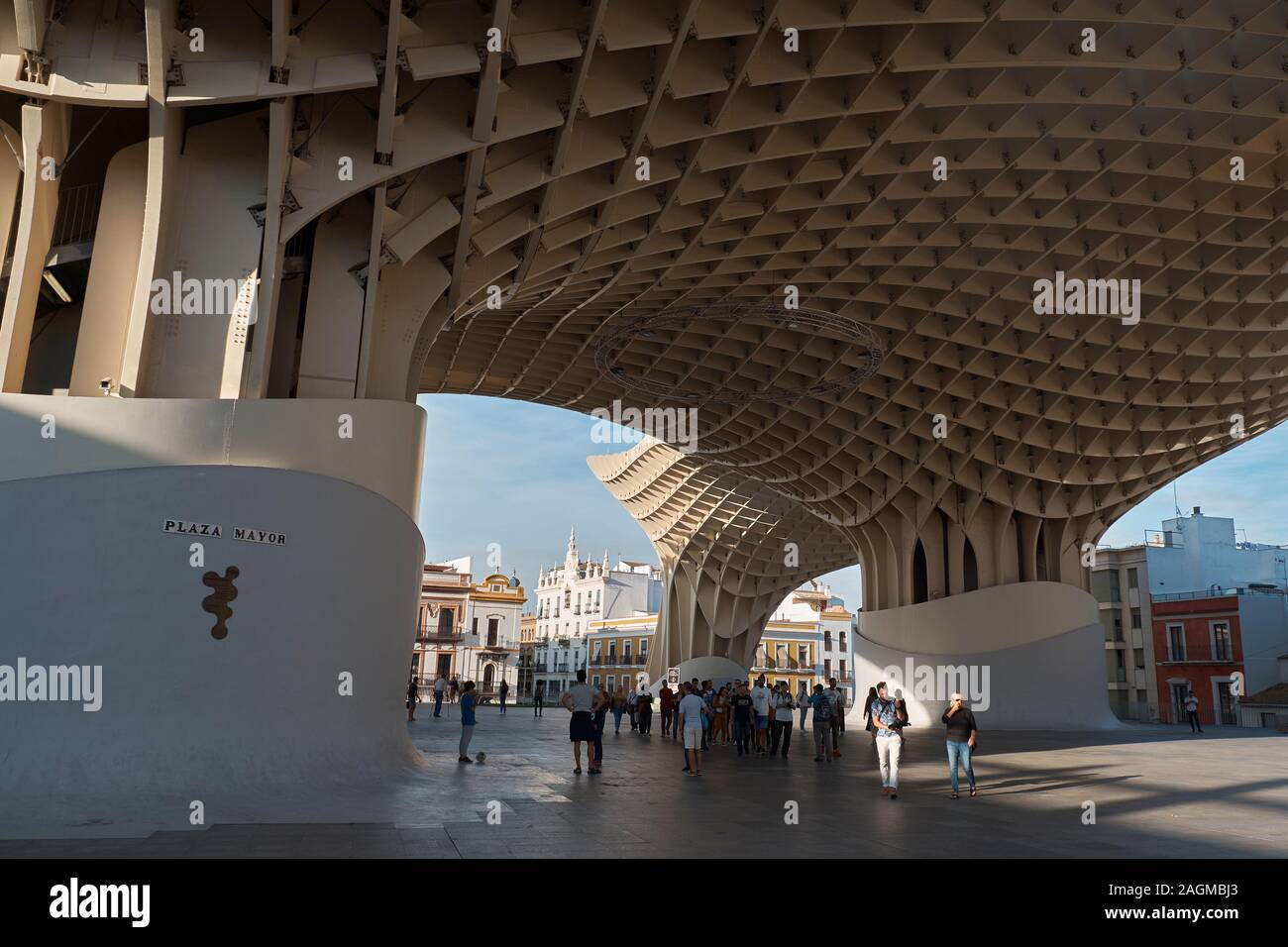 Metropol Parasol (Las Setas), world´s largest wooden structure. Seville, Andalusia, Spain. Stock Photo