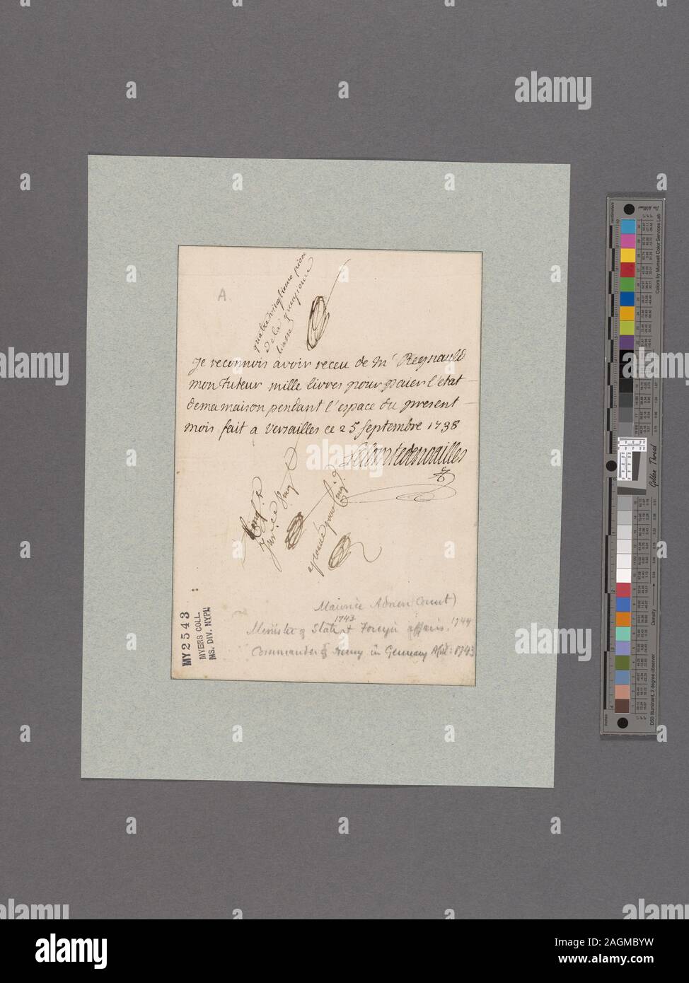 Digitization was made possible by a lead gift from The Polonsky Foundation.; Noailles, Adrien Maurice de Stock Photo