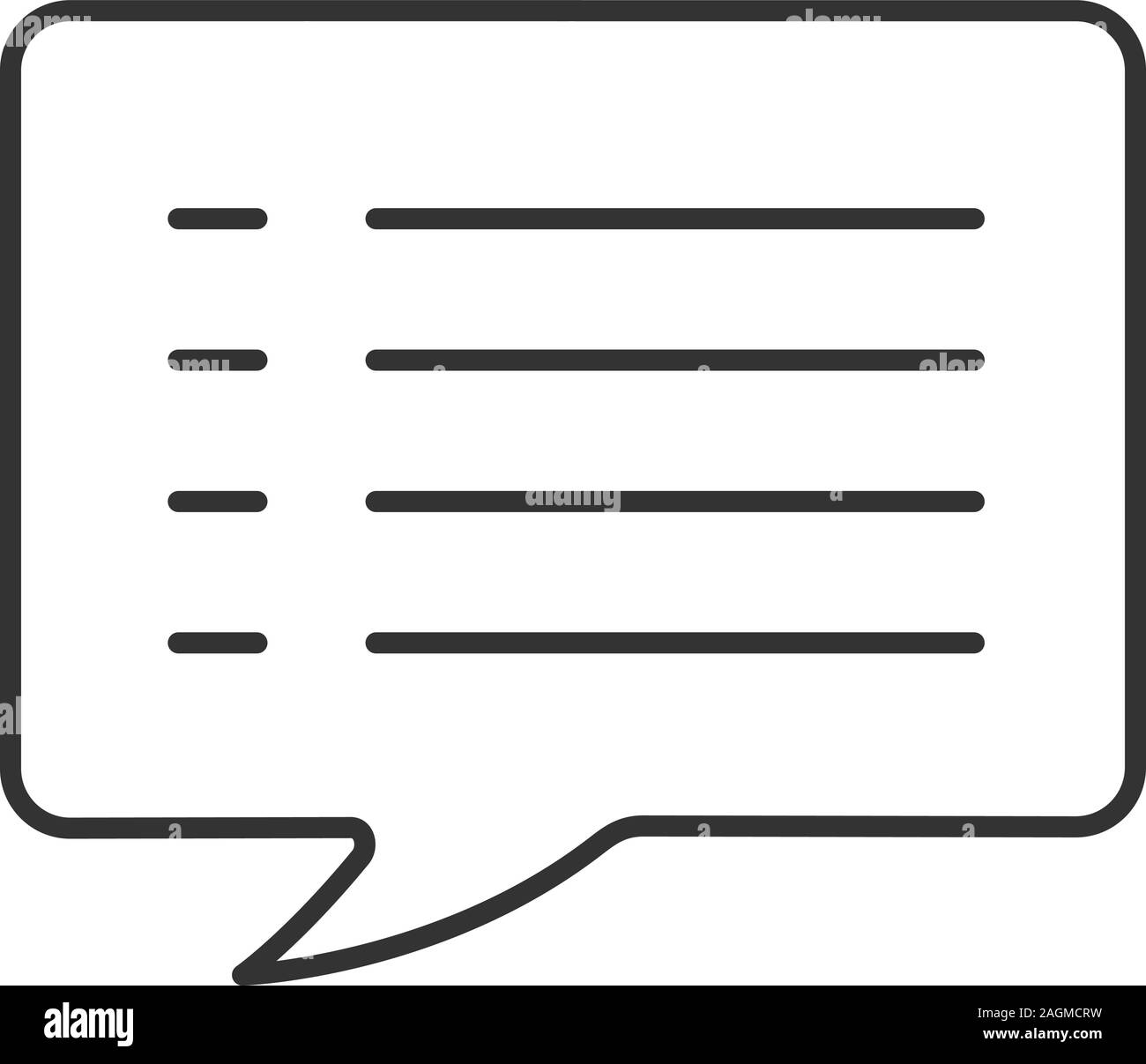 Speech Bubble Linear Icon Thin Line Illustration Chat Box Contour Symbol Vector Isolated Outline Drawing Stock Vector Image Art Alamy Speech Bubble Linear Icon Thin Line Illustration Chat Box Contour Symbol Vector Isolated Outline Drawing Stock Vector Image Art Alamy