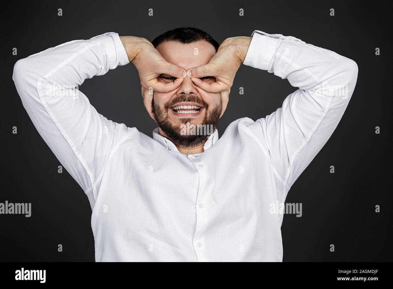 Cross eyed man funny face hi-res stock photography and images - Alamy