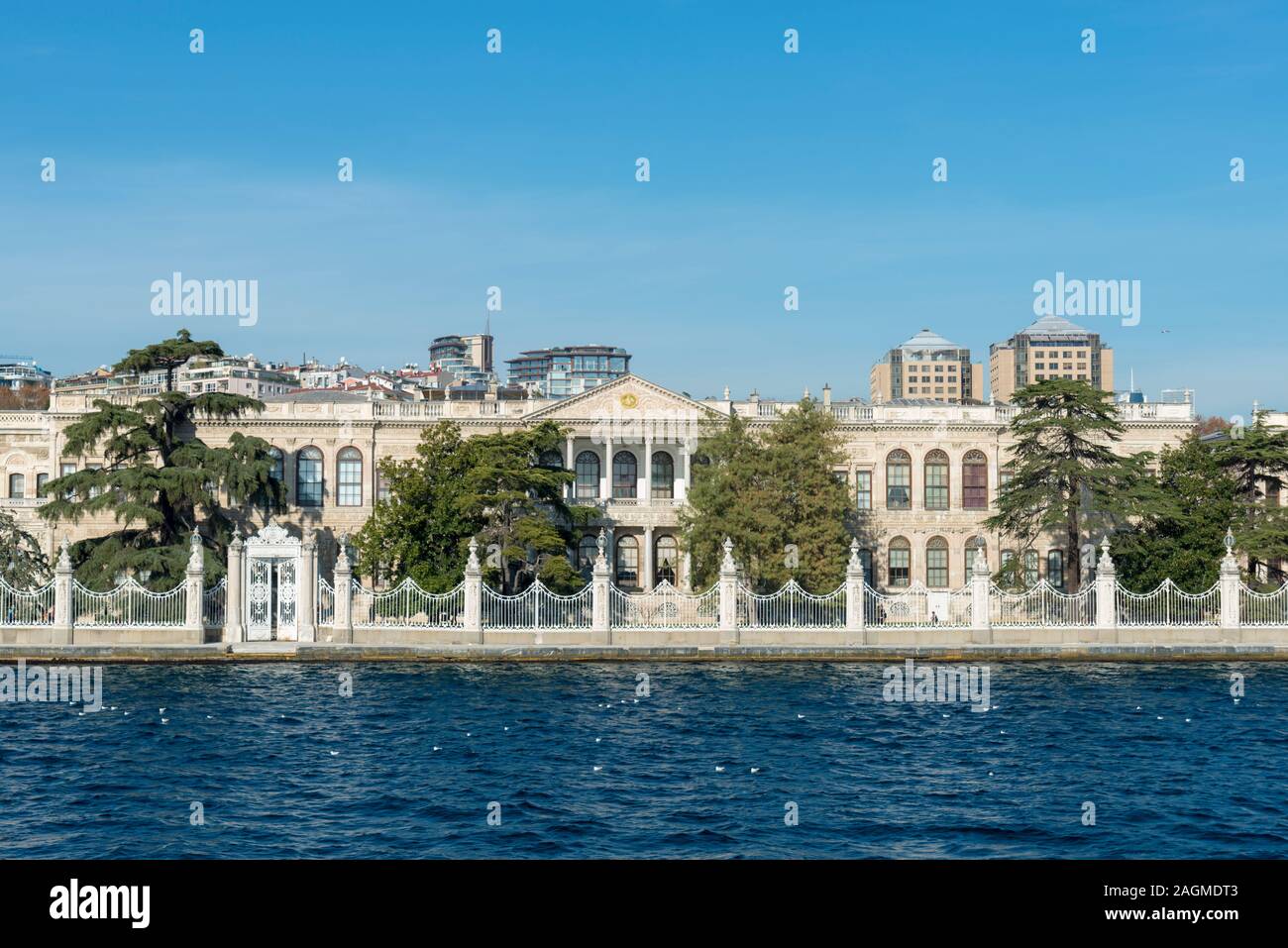 DECEMBER 17,2019 ISTANBUL TURKEY,Dolmabahce Palace built in 19 th century is one of the most glamorous palaces in the world. Stock Photo