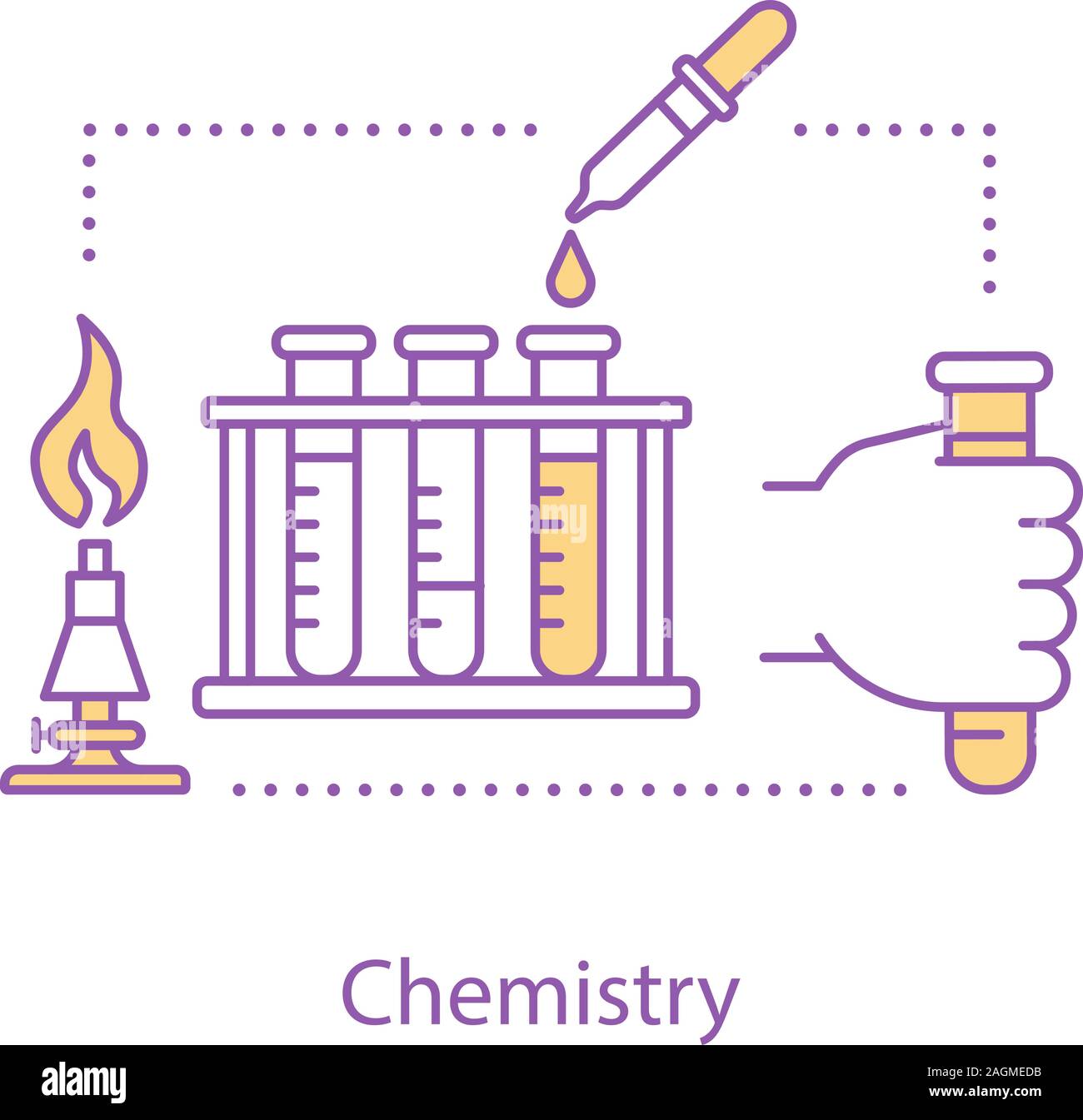 Chemistry concept icon. Science. Chemical research idea thin line ...