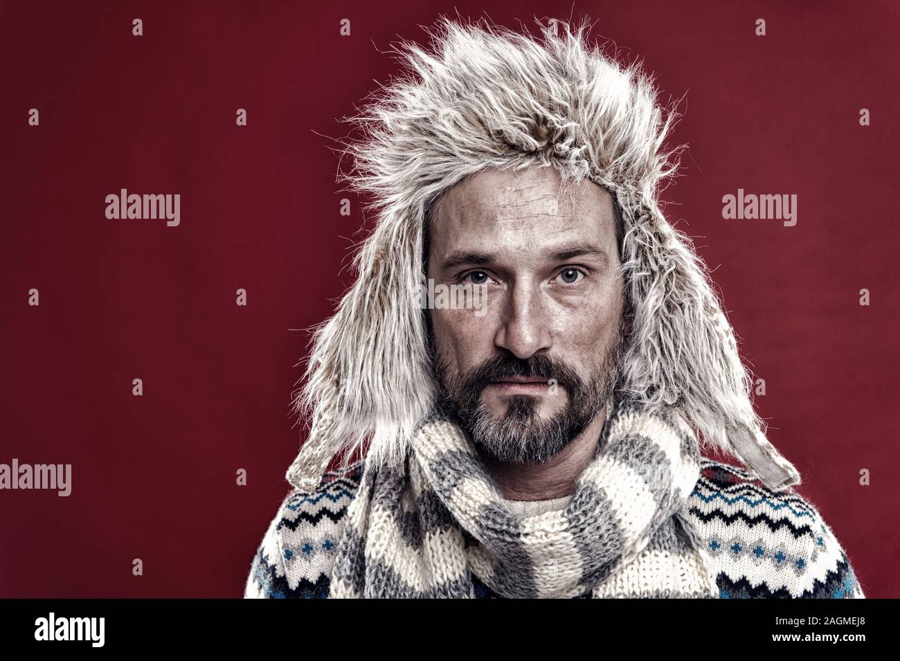 knitted sweater. Hipster fashion 